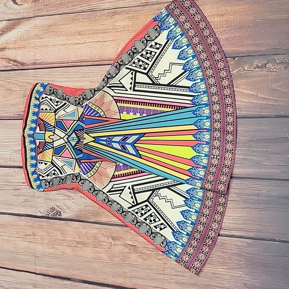 Colorful strapless dress - Picture 5 of 6